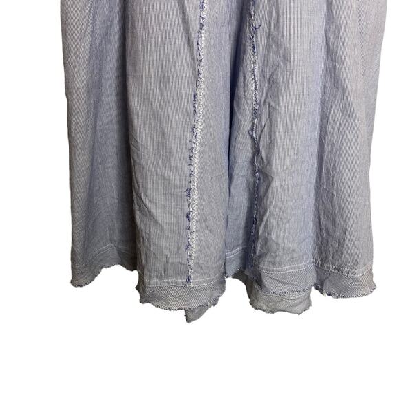 Buckle White Crow Blue Striped Lace Neck Raw Hem Tank Top Women’s Small New NWT - Picture 4 of 9